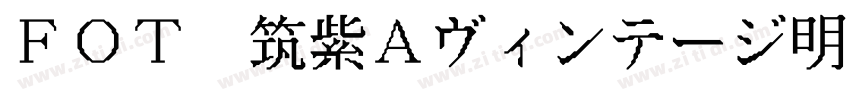 FOT 筑紫Aヴィンテージ明字体转换
